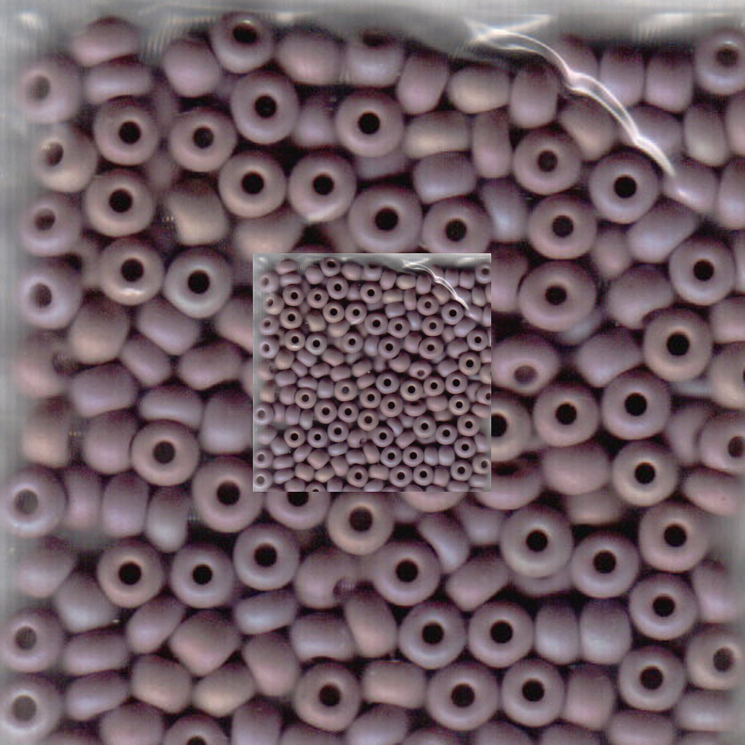 Czech Seed Beads 6/0 Opaque Rainbow Matt Mauve (frosted) Spacer Beads 12 grams approx 180