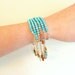 Turquoise Bracelet with Hamsa Hand Charm, beaded bracelet, bohemian jewelry by Atelier Yumi