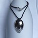 Unusual Handmade Vintage Silver Spoon Gothic Skull Pendant Halloween