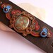 One of a kind wide faux leather soutache belt