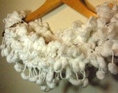 Soft White Pom Pom Fashion Scarf