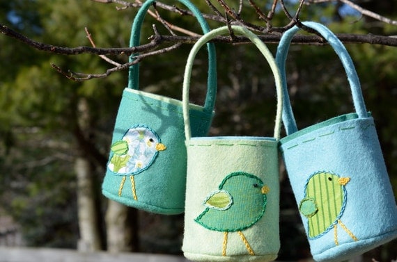 Mini Chick Easter Baskets - Set of Three
