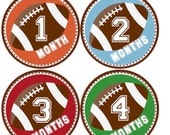 Baby Boy Football Monthly Onesie Stickers...Perfect for Your Future Football Player... Great Photo Prop and Baby Shower Gift