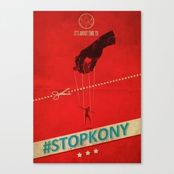 KONY2012 and STOPKONY Art Print