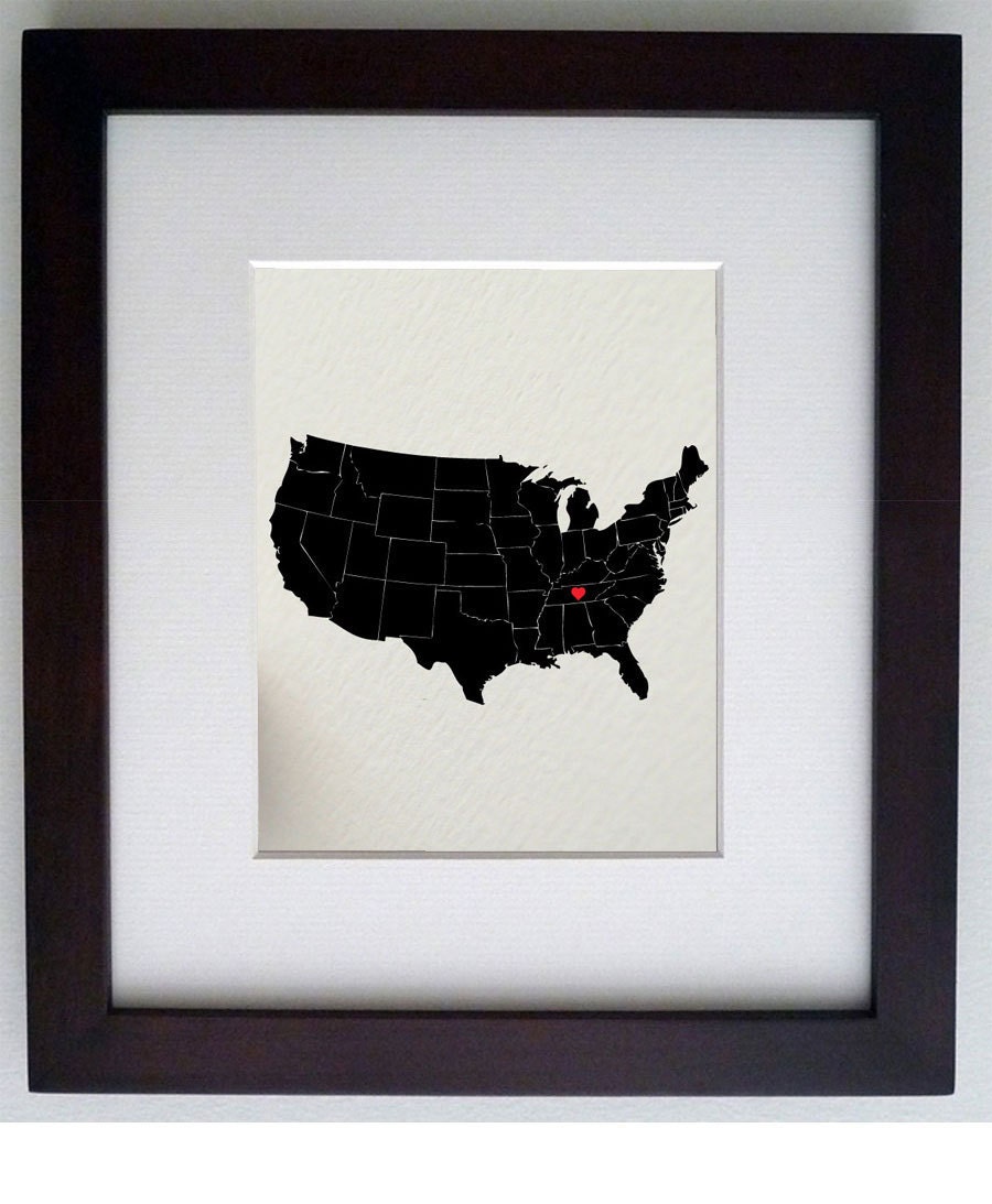 SALE I Heart Tennessee, I Heart Nashville USA 8 x 10 motivational inspirational digital print design art
