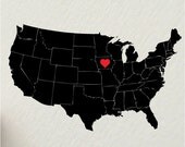 SALE I Heart Iowa I Heart Des Moines USA 11 x 14 motivational inspirational digital print design art