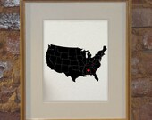 SALE I Heart Alabama, I Heart Montgomery USA 11 x 14 motivational inspirational digital print design art