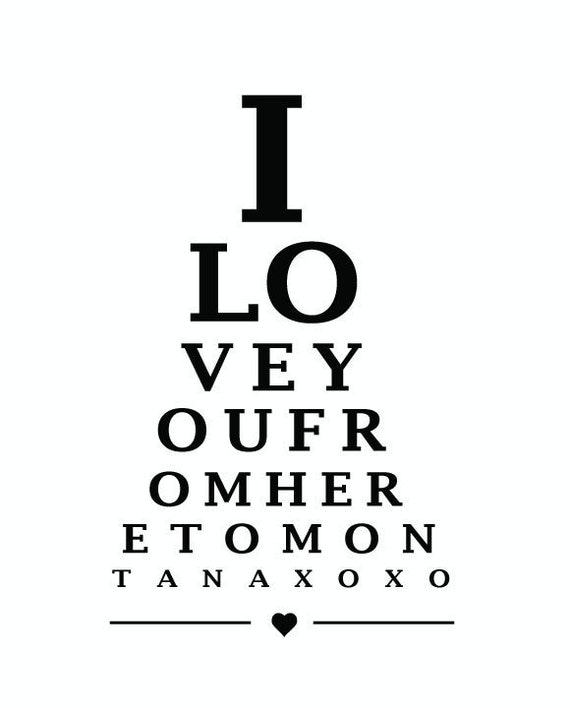 SALE MONTANA, USA. Eye Chart - 8 x 10 digital print design - custom