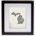 SALE a word about MICHIGAN, Lansing USA 11 x 14 digital print design art - custom