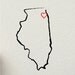 the state of ILLINOIS, CHICAGO, USA 11 x 14 digital print design