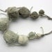 Knitted statement chunky necklace, ombre green, OOAK