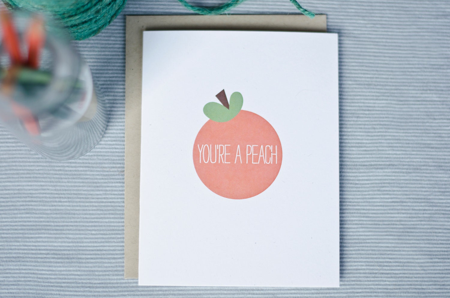 you're a peach card // blank notecard