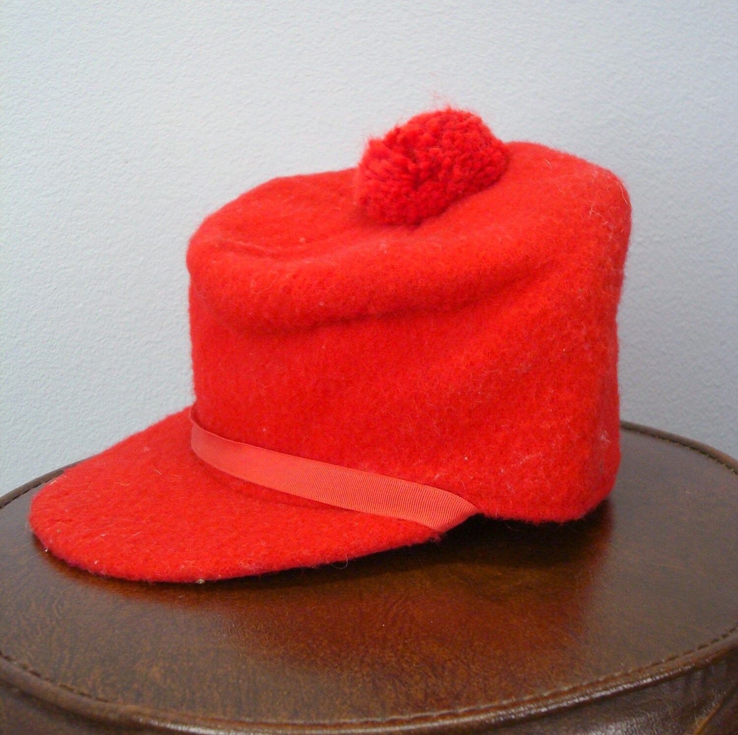 Red Hunting Cap / Vintage 1960s Winter Hat by SweetHomeWoods