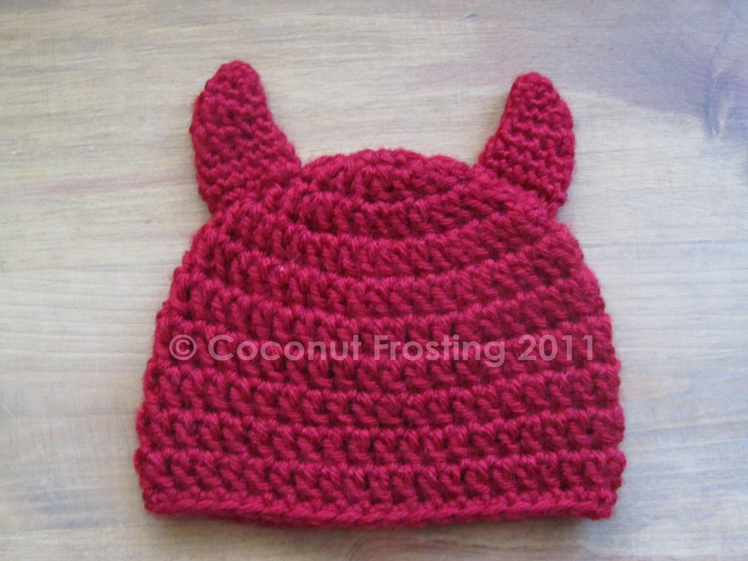 Crochet LITTLE DEVIL beanie hat photo prop - baby, toddler, child, teen & adult
