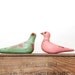 SALE Pair of Mexican Folk Art Ceramic Birds