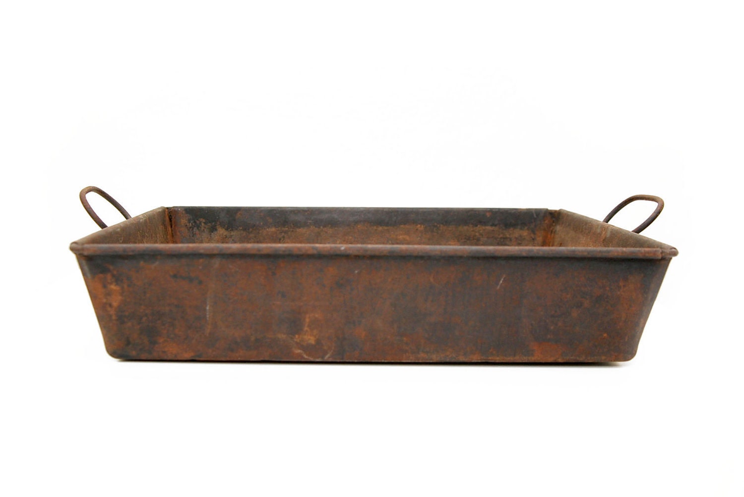 Shabby Metal Tray with Handles