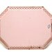 1950s Handpainted Pink Serving Tray, Toleware Nashco Products NY