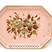 1950s Handpainted Pink Serving Tray, Toleware Nashco Products NY