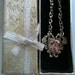 Mexican  Dragon Breath Fire opal necklace in pink