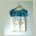 silk hand painted shirt. INDIGO IKAT DOT made to order blouse - Custom sizing