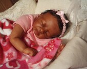 Gorgeous Ethnic, African American baby girl, Maya. Premium micro rooted hair and eyelashes, magnetic pacifier. TAKE A PEEK