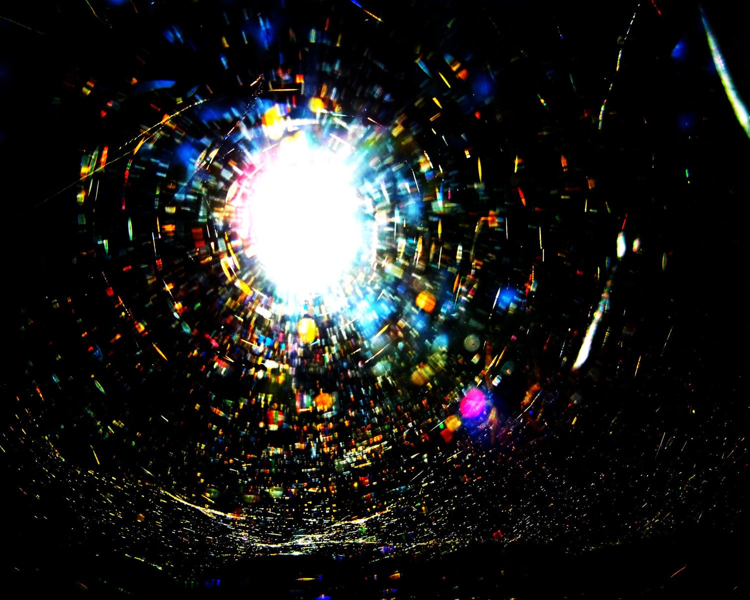 Spider Web Fine Art Photo 8 x 10 Very Colorful Sunlight, Prismatic