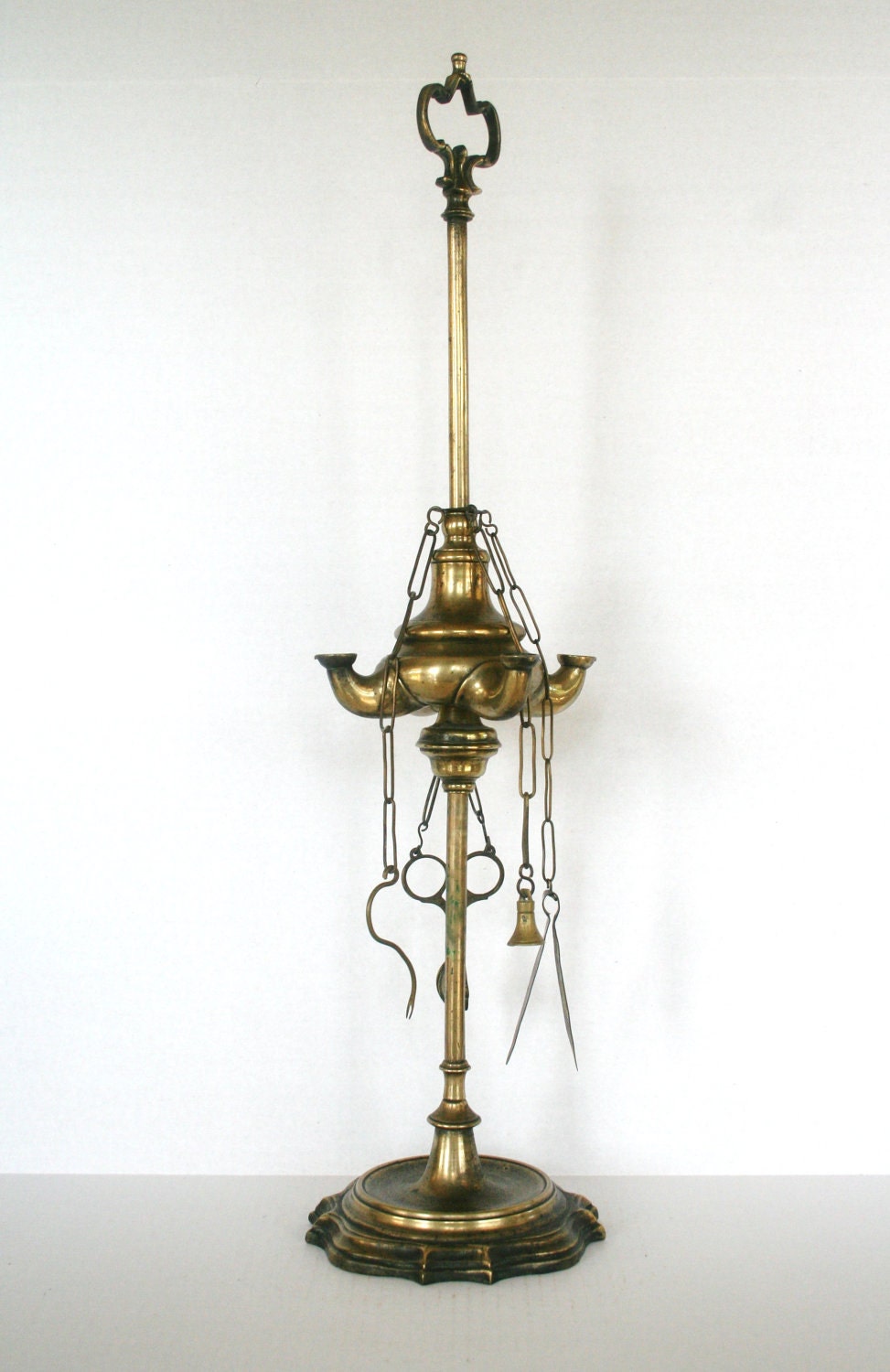 19th Century Solid Brass Lucerne Oil Lamp By Vintiqued On Etsy