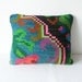 Bright Shapes - Kilim Pillow Cover - Bohemian Ethnic Wool Rustic Antique Romanian Hand Woven Turkish Kilim Pillow Case Bright 16 x 20
