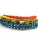 Colorful Waxed Cord Beaded Beachy Boho Bracelet