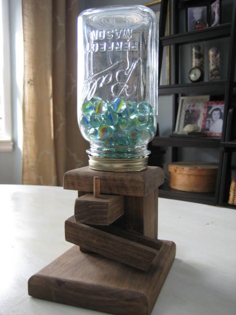 Vintage Mason jar candy machine/dispenser. by RedWingedVintage