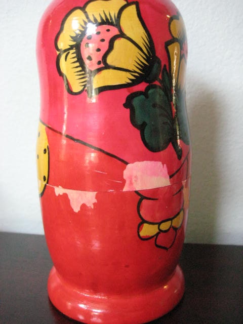 Vintage Russian Nesting Dolls/ Hand painted Matryoshka Dolls
