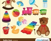 buy 2 get 1 free baby toys clipart for personal and commercial use ( baby clip art ) INSTANT DOWNLOAD