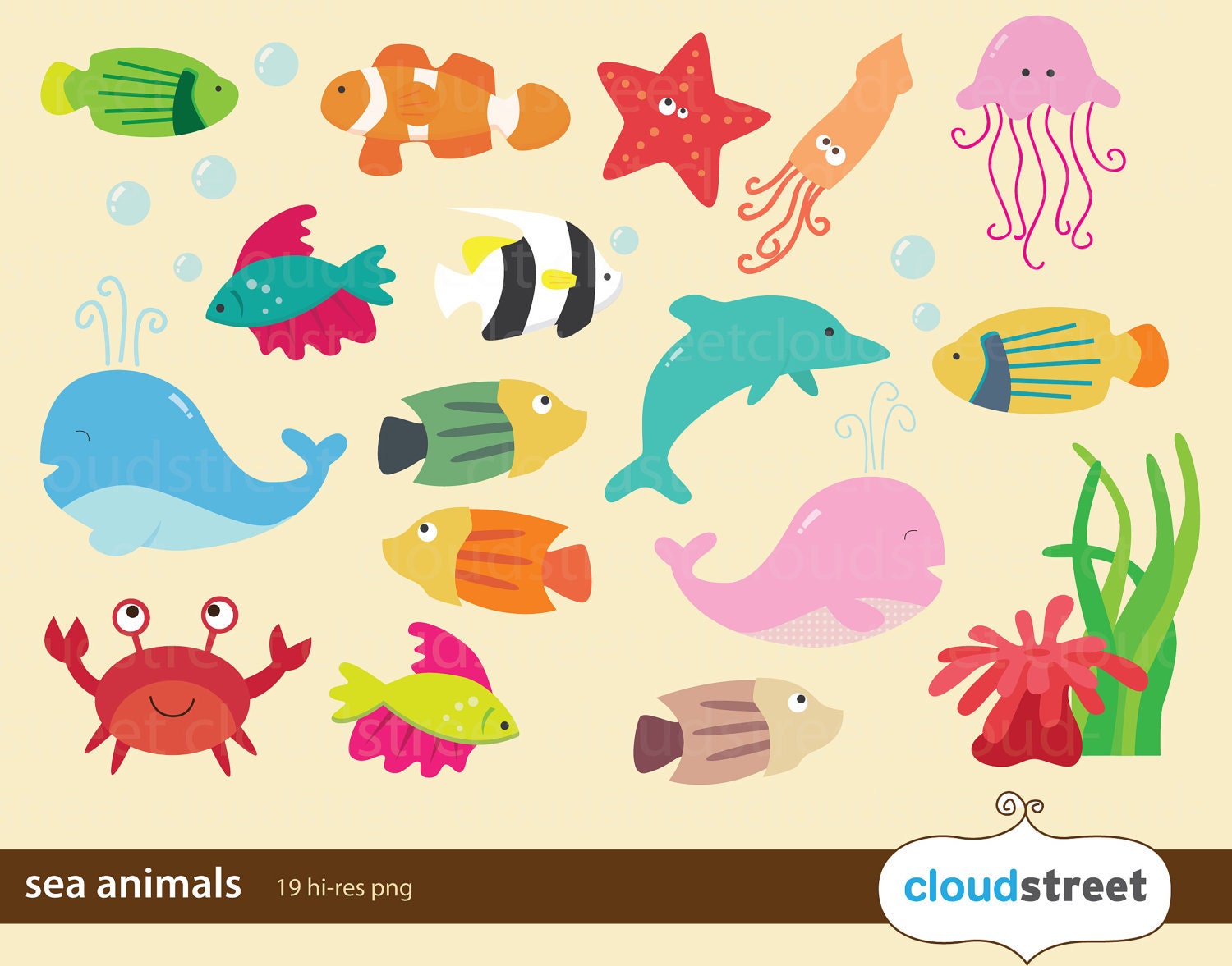 clipart pictures of sea animals - photo #11