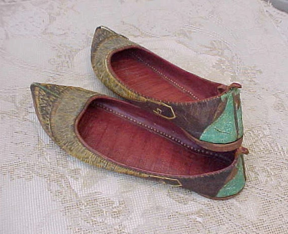 Exotic Antique Indian Shoes Collected by An American Missionary in the 1930s