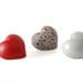 Red Sweet Heart Magnets, concrete, set of three, red, natural and washed red gravel - 12-008