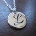 L Initial Silver Pendant Necklace