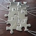 6 Puzzle Piece Pendant Necklaces Argentium Silver