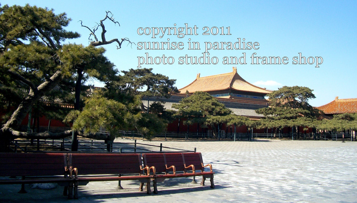 Spacious Courtyard in the Middle of the Forbidden City. (5x7 inch print)