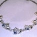 Clearance Vintage Cobalt Blue Rhinestones Floral Swirl necklace - Nice Bridal Wedding necklace (Something Blue )