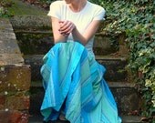 1980s Monsoon Vintage Skirt EXTRA SMALL Spring - Summer Fashion // "The Deck Chair Days Skirt" from Lesley's Girls Vintage