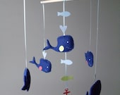 Jackson style felt whale mobile