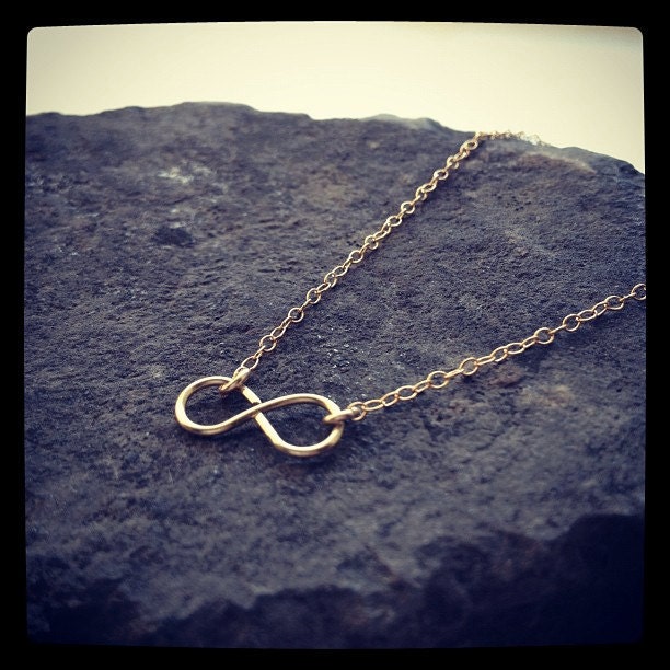 Dainty 9K Gold Handmade Infinity Necklace - Handmade - Show Your Love Is Infinite, Never-Ending