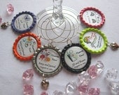 Personalized wine glass charms - Weddings, Anniversaries. Bridal Party, Girls Weekend etc.