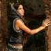 Black leather vest black waistcoat corset style back faux fur lining