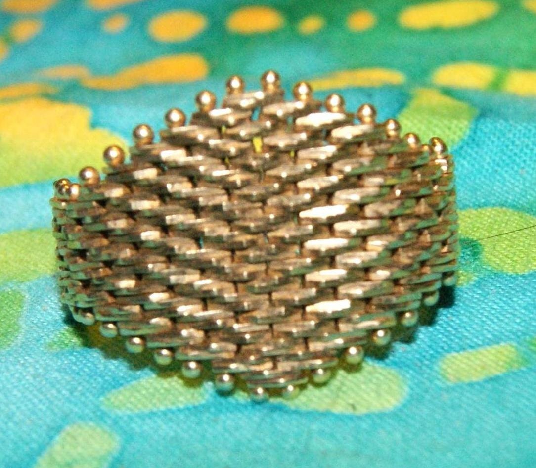 OLD 14k GOLD WEAVE Ring Size 8 c1990