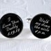 Father of the Bride Cufflinks - Walk Me Down the Aisle - Silver Plated Cufflinks - Gift for Father on Your Wedding Day