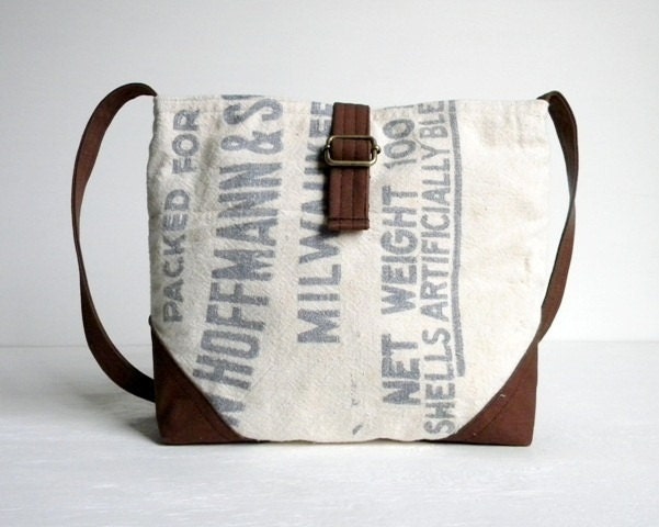 Recycled Cotton Sack Cross Body Day Bag
