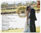 First Dance Song Photo Print  (11 x 14) - Canvas Paper Print  - First Paper Anniversary - Vintage Wedding Print