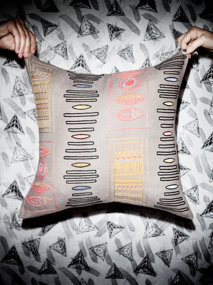 Hand Embroidered Cushion