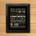 Long Beach, California, Typography Art Poster / Bus / Transit / Subway Roll Art 8X10-Long Beach's Attractions Wall Art Decoration-LHA-172